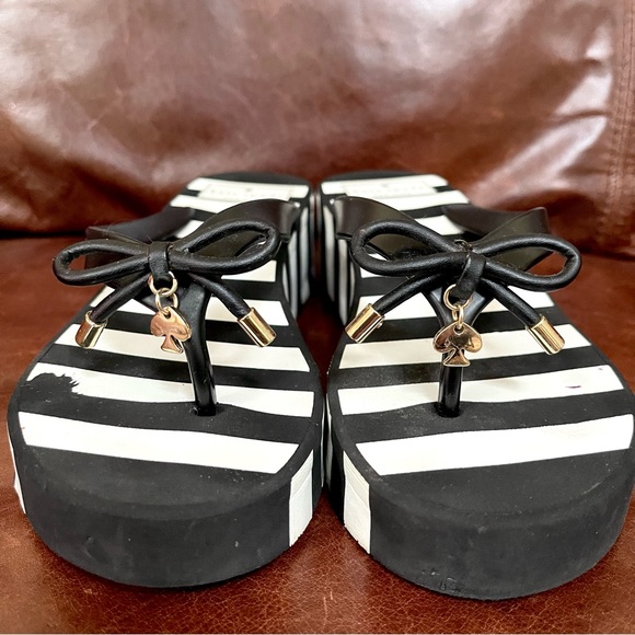Kate Spade Platform Wedge Thong Style Slip On Sandals - Picture 7 of 10